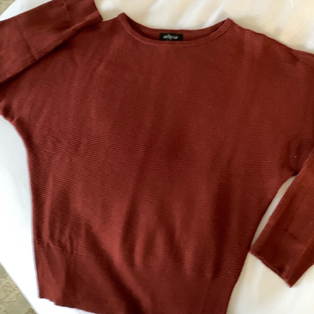 Ladies sweater. Cranberry Color…great for fall and winter.